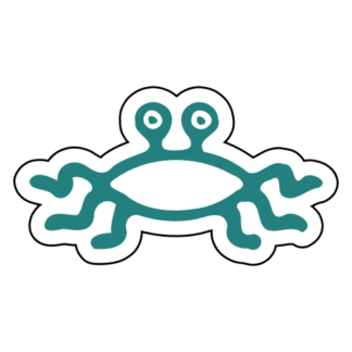 Flying Spaghetti Monster Sticker (Turquoise)